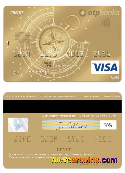 Croatia OTP Banka visa gold credit card